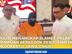 Polisi telah menangkap Slamet, pelaku penipuan yang menyamar sebagai dukun pesugihan di Mojokerto, Jawa Timur.