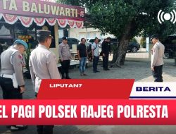 Anggota Polsek Rajeg Polresta Tangerang Melaksanakan Apel Pagi
