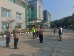 Perwira Sat Reskrim Turut Serta dalam Apel Serah Terima di Polresta Tangerang.