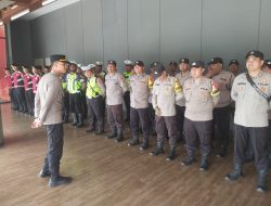 Kapolsek Panongan Pimpin Apel Pengamanan Kunjungan Kerja Menteri Perhubungan di Mall Ciputra Citra Raya