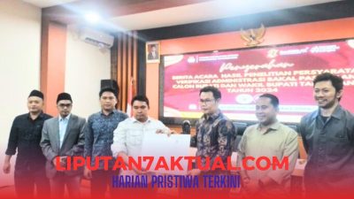 KPU Telah Menyerahkan Berita Acara Kepada Tiga Kandidat dalam Pilkada Kabupaten Tangerang.   