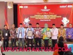 Hasil Undian Nomor Urut Pilgub Banten 2024.