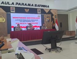 KBO Sat Reskrim Mengikuti Kegiatan Pemantauan dan Evaluasi Laporan Realisasi Anggaran di Polresta Tangerang