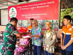 Menjelang HUT TNI Kodim 0510/Tigaraksa, Berbagi Ke Warga Lansia   