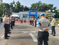 Anggota Sat Reskrim Mengikuti Apel Serah Terima Piket di Polresta Tangerang
