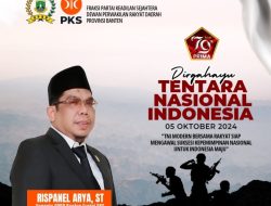 Anggota DPRD Banten Fraksi PKS, Rispanel Arya , ST, Mengucapkan Dirgahayu TNI Ke 79