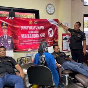 Hari Jadi Humas Polri Ke 73 tahun, Polres Metro Jakarta Barat Berikan Sumbangsih Nyata Melalui Donor Darah