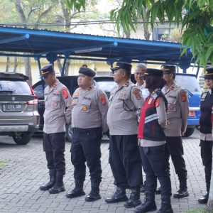 Jajaran Polresta Tangerang Mengadakan Apel Persiapan Pengamanan Aksi Unjuk Rasa Mahasiswa