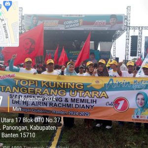 Relawan Topi Kuning Jayadi: Komitmen Mendukung dan Memilih Ibu Airin Sebagai Gubernur Banten 2024-2029