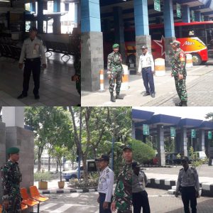 Babinsa Koramil Benowo Pantau Keamanan dan Ketertiban di Terminal Tambak Osowilangun Selama Libur Nataru