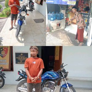 Polsek Driyorejo Amankan Maling Sepeda Motor Beraksi di Toko Madura