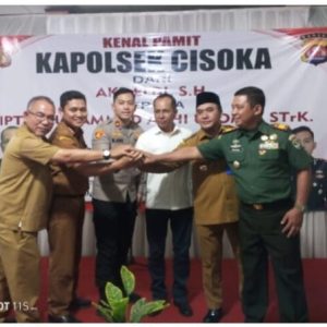 Lepas Sambut Kapolsek Cisoka dari AKP Eldi SH kepada Iptu Muhammad Adhi Utomo.S.Tr.K