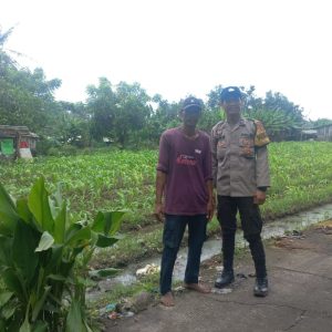 Personil Bhabinkamtibmas Polsek Balaraja Giat Pemanfaatan Lahan Kosong (Tanaman Jagung) Desa Kaliasin Darkum Polsek Balaraja 