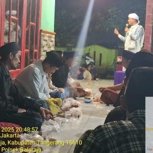 Aipda Rahmat Menghadiri Acara Khaul Warga Binaannya di Desa Kubang Kecamatan Sukamuly