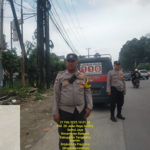 Bhabinkamtibmas Polsek Balaraja Melaksanakan Patroli Preventif Siang Hari Guna Antisipasi Guantibmas di Desa Sentul Kecamatan Balaraja 