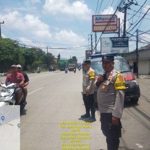Patroli Preventif Anggota Polsek Balaraja Antisipasi Guantibmas di Jalan Raya Serang Balaraja