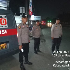 Polsek Balaraja Melaksanakan Rutinitas KRYD Patroli Preventif Malam Hari Guna Antisipasi Guantibmas di Wilayah Hukum Polsek Balaraja Polresta Tangerang
