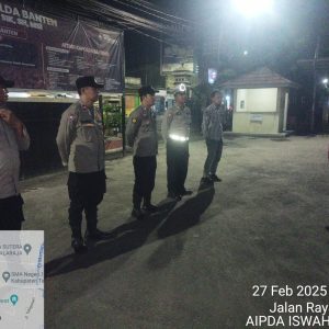Rutinitas Apel Malam Personil Polsek Balaraja Antisipasi Guantibmas di Wilayah Hukum Polsek Balaraja Polresta Tangerang   