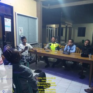 Bripka Ada Pratona Bhabinkamtibmas Polsek Balaraja Melaksanakan Sambang Tokoh Masyarakat di Desa Binaan 