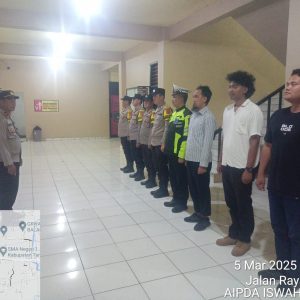 Personil Polsek Balaraja Melaksanakan Apel Malam Guna Antisipasi Guantibmas di Wilayah Hukum Polsek Balaraja Polresta Tangerang    