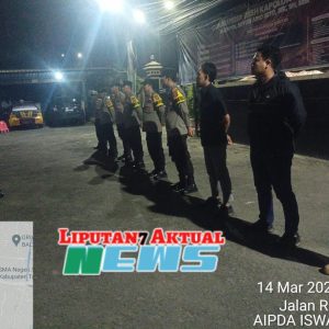 Personil Polsek Balaraja Melaksanakan Apel Malam Guna Antisipasi Guantibmas di Mako Polsek Balaraja Polresta Tangerang