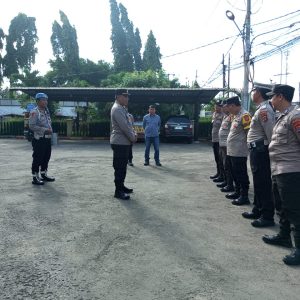 Anggota Polsek Balaraja Melaksanakan Apel Pagi Guna Mengantisipasi Guantibmas di Wilayah Hukum Polsek Balaraja Polresta Tangerang 