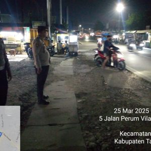 Giat Rutinitas Patroli Preventif Malam Hari Personil Polsek Balaraja Antisipasi Guantibmas di Kecamatan Balaraja 