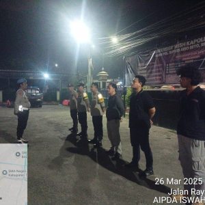 Personil Polsek Balaraja Melaksanakan Apel Malam Antisipasi Guantibmas di Wilayah Kecamatan Sukamulya – Balaraja    