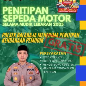 Layanan Penitipan Kendaraan Sepeda Motor Selama Mudik Lebaran 2025 di Polsek Balaraja   