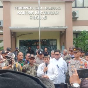 AJA Bersama Puluhan Wartawan Se-tangerang Raya Adakan Aksi di Kecamatan Cibodas 