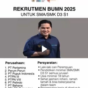 Info Lowongan Kerja BUMN Tahun 2025