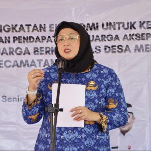 Wakil Bupati Tangerang, Intan Nurul Hikmah mengunjungi Kampung Keluarga Berkualitas (KB) Desa Mekarsari Kecamatan Jambe
