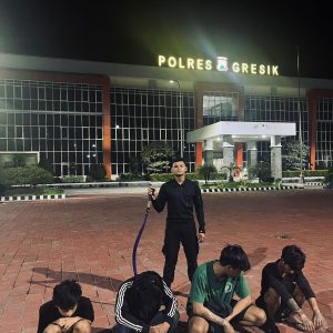 Tim Raimas Kalam Munyeng Polres Gresik Amankan Remaja Gagalkan Rencana Tawuran Antar Geng