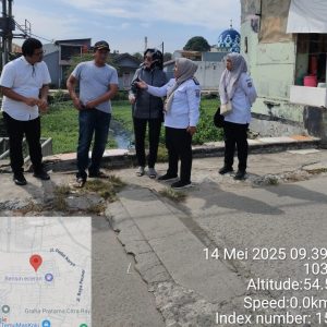 Anggota Dewan DPRD Tangerang Komisi IV, Nonce Thendean Sidak Kelokasi Banjir di Kelurahan Sukamulya