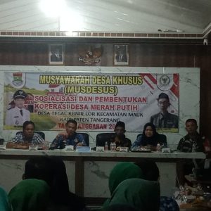 Kades Tegal Kunir Lor Mahpudin Kipang Dan Sekaligus Ketua APDESI Kecamatan Mauk  Mendukung Penuh Koprasi Merah Putih 