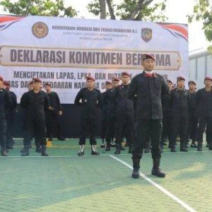 Kanwil Ditjen Pemasyarakatan Jawa Timur Deklarasikan Komitmen Bersama Wujudkan Lapas dan Rutan Bersih dari Narkoba dan HP Ilegal