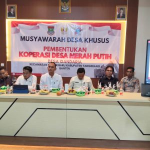 Pemdes Gandariya Gelar Musdesus Penetapan Koperasi Merah Putih Kecamatan Mekar Baru   