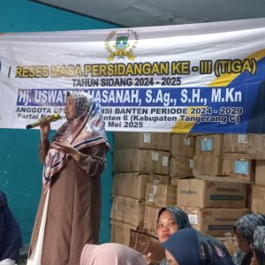 Hj. Uswatun Hasanah S.Ag, S.H., M.Kn. Anggota DPRD Provinsi Banten Dapil Tangerang C Gelar Reses di RT 03 RW 01 Kelurahan Bunder