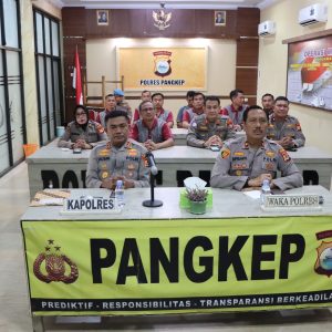 Kapolres Pangkep Ikuti Giat Anev Harian Sitkamtibmas Polda Sulsel dan Jajaran Secara Virtual