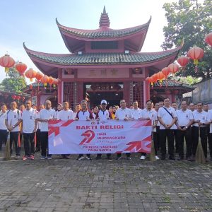 Sambut Hari Bhayangkara ke-79, Polresta Tangerang Gelar Bakti Religi di Vihara Tri Dharma Suci   