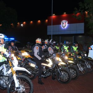 Amankan Malam 1 Suro, Polres Ngawi Gelar Patroli Skala Besar