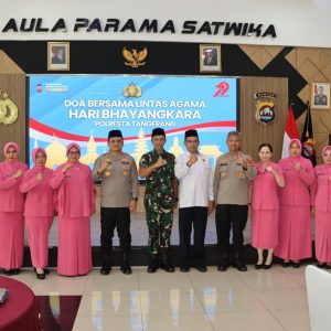 Doa Bersama Lintas Agama, Polresta Tangerang Kukuhkan Semangat Persatuan di Hari Bhayangkara ke-79
