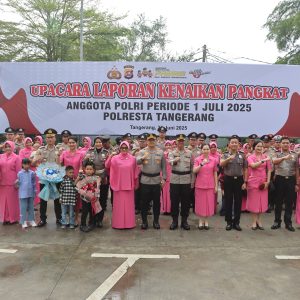 Polresta Tangerang Gelar Upacara Kenaikan Pangkat Periode 1 Juli 2025: 64 Personel Naik Pangkat   