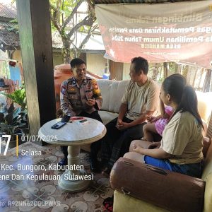 Tingkatkan Sambang Di Wilayah Binaan, Bhabinkamtibmas Serap Aspirasi Serta Keluhan Warga Terkait Kamtibmas