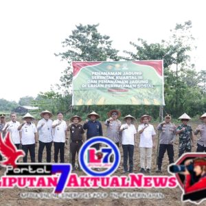 Polres Pangkep Ikut Serta Dalam Penanaman Jagung Serentak Nasional 2025