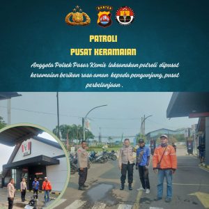 Patroli Dialogis (PUSAKA) Polsek Pasar Kemis di Area Pusat Keramaian Masyarakat
