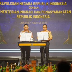 Teken Nota Kesepahaman dengan Kementerian Imipas, Kapolri Harap Sinergisitas Makin Optimal