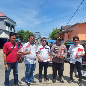 SAT INTELKAM POLRES PANGKEP GELAR “GERAKAN SULSEL MERAH PUTIH UNTUK NEGERI” SAMBUT HUT KEMERDEKAAN RI KE-80