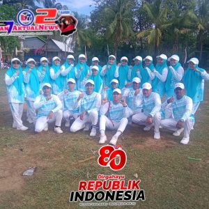 Desa Kanaungan Meriahkan HUT ke-80 RI Lewat Lomba Gerak Jalan