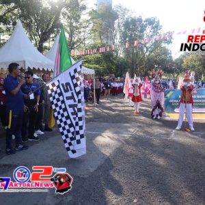 Kapolres Pangkep Hadiri Pelepasan Dan Penerimaan Peserta Lomba Gerak Jalan Tingkat Pelajar